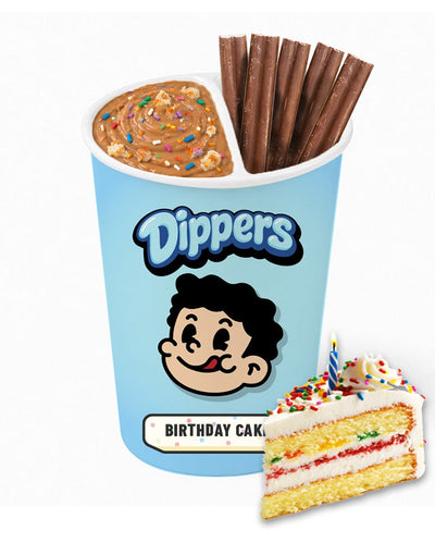 Birthday Cake W/ Chocolate Sticks