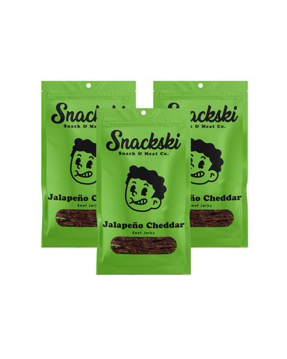 Jalapeno Cheddar Snackski Beef Jerky (3-Packs)