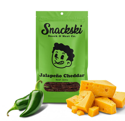 Jalapeno Cheddar Snackski Beef Jerky (3-Packs)