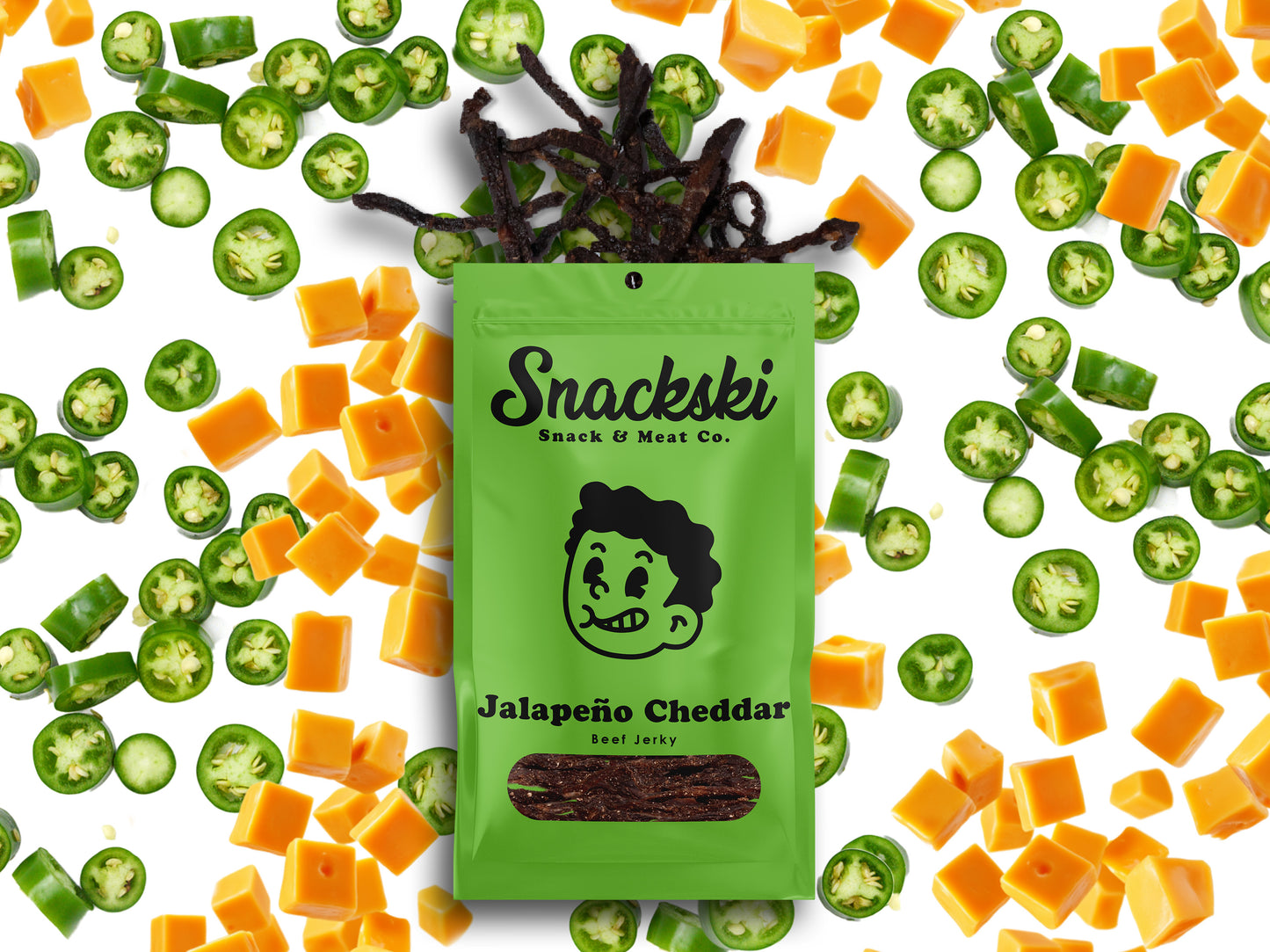Jalapeno Cheddar Snackski Beef Jerky (3-Packs)