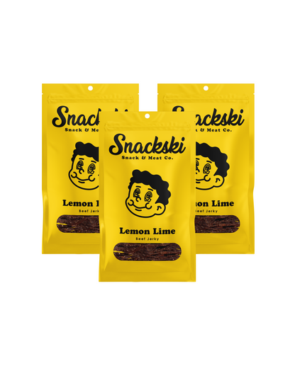 Lemon Lime Snackski Beef Jerky (3-Packs)