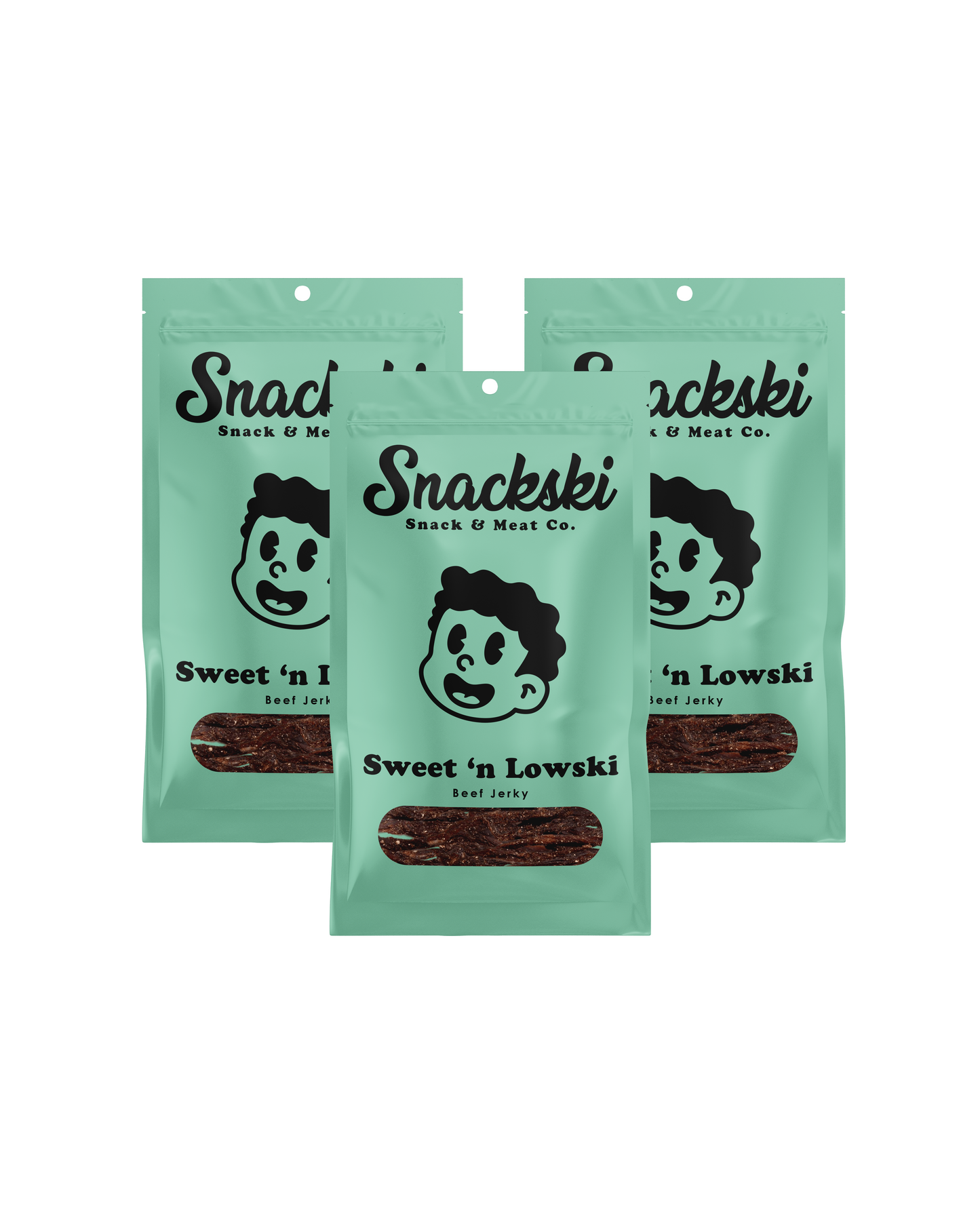 (Most Popular) Our Famous Sweet n' Lowski Snackski Beef Jerky (3-Packs)